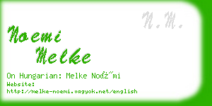 noemi melke business card